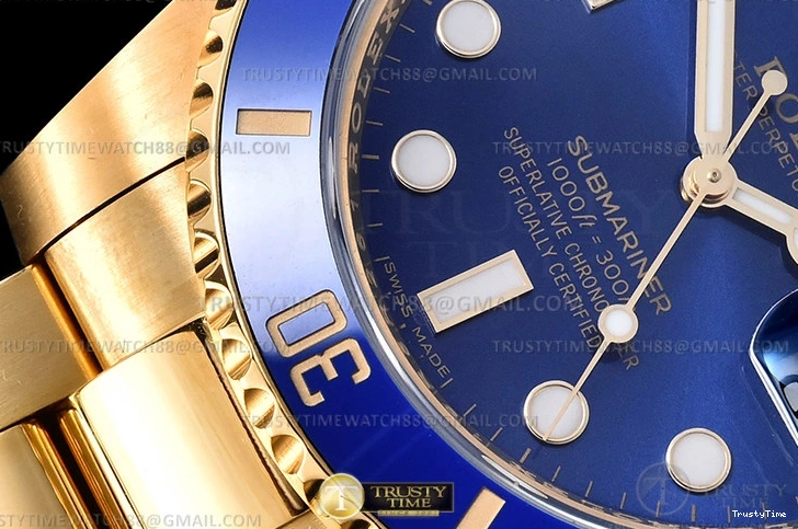 0918 TravelReady Submariner 116618LB Wrp 904 YG YG Blue KF VR 1091